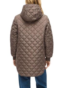 Manteau matelassé Vila Vitate marron pour femme