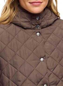 Manteau matelassé Vila Vitate marron pour femme