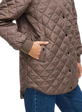 Manteau matelassé Vila Vitate marron pour femme