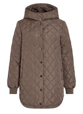 Manteau matelassé Vila Vitate marron pour femme