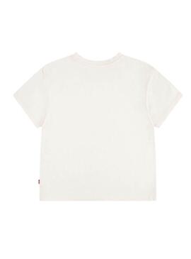 Camiseta Levi's Western blanche pour fille.