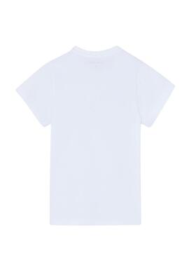 T-shirt Silbon logo multicolore blanc pour enfant