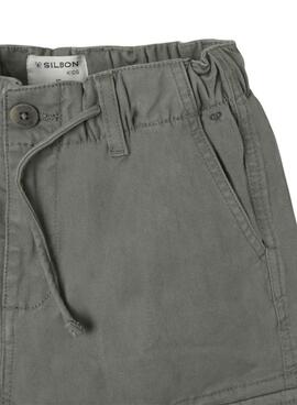 Pantalon cargo vert Silbon pour enfant