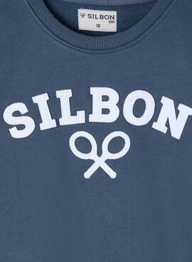 Sweat-shirt Silbon Raqueta bleu pour garçon