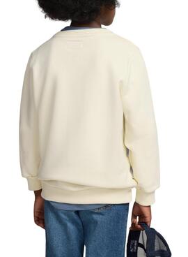 Sweat à capuche Silbon Raqueta beige pour enfant