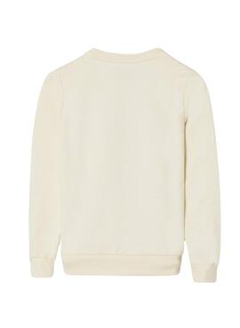Sweat à capuche Silbon Raqueta beige pour enfant