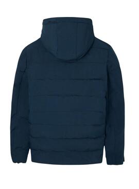Manteau rembourré Silbon réversible bleu et gris pour homme