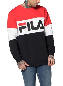 Sweat Fila Blocked Rouge pour Homme