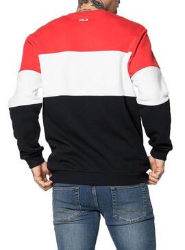 Sweat Fila Blocked Rouge pour Homme