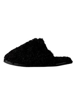 Chaussons Calvin Klein Close Slipper Fur noir pour femme
