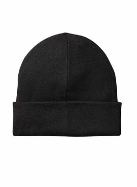 Bonnet Calvin Klein Fine Rib noir pour homme
