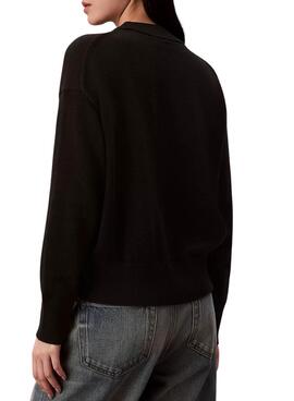 Maillot Calvin Klein Cotton Graphic noir pour femme