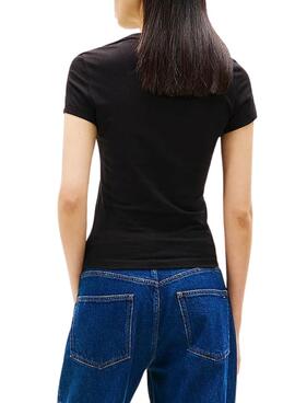 T-shirt Tommy Jeans Bling Linear noir pour femme