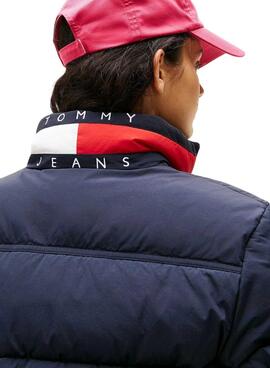 Veste matelassée Tommy Jeans Flag bleu marine pour femme