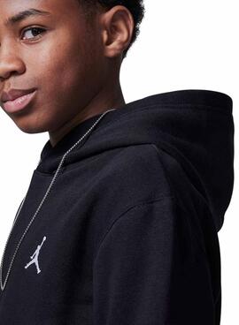 Sweat à capuche Jordan Brooklyn Fleece noir pour enfant
