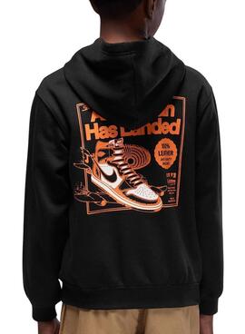 Sweat à capuche Jordan Air Has Landed noir pour enfant