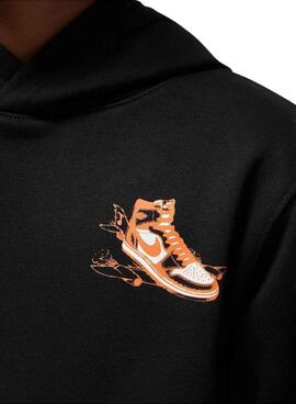 Sweat à capuche Jordan Air Has Landed noir pour enfant