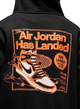 Sweat à capuche Jordan Air Has Landed noir pour enfant