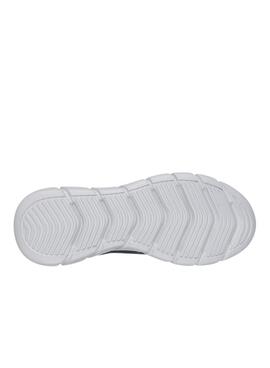 Chaussures Skechers Bobs Flex Waterproof bleu pour femme.