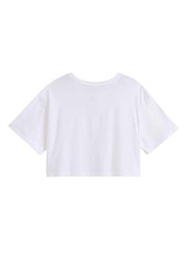 T-shirt Vans Script blanc pour femme