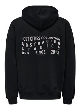 Sudadera Only and Sons Lost Cities noire pour homme