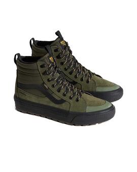 Chaussures Vans Sk8-Hi Waterproof vertes pour homme