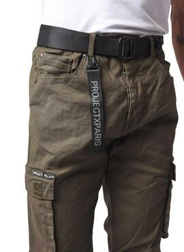 Pantalon Project X Paris cargo vert pour homme