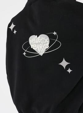 Sweatshirt Project x Paris Heart noire pour homme