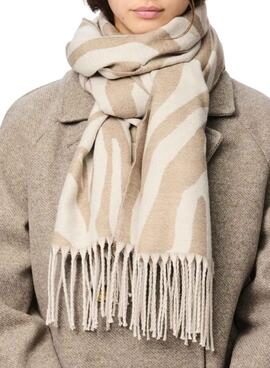 Foulard Pieces Celin beige pour femme.