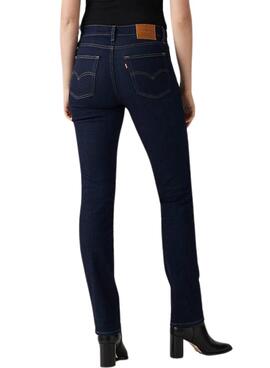 Jean Levi's 724 en denim oscuro para mujer