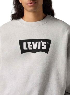 Sweat à capuche Levis Premium graphique gris pour homme