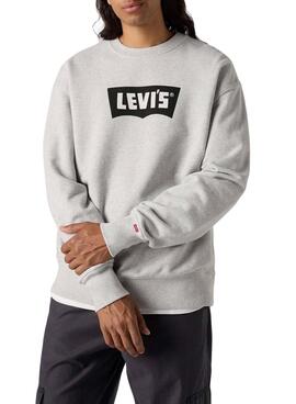 Sweat à capuche Levis Premium graphique gris pour homme