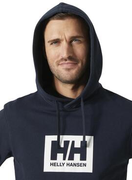 Sweat à capuche Helly Hansen HH Box bleu marine pour homme