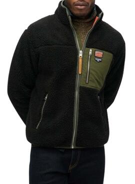Polar Superdry Vintage Retro Full Zip noir pour homme
