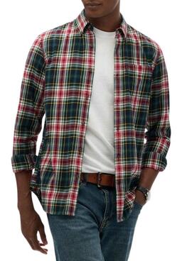Chemise Superdry Vintage Check à carreaux verts pour homme