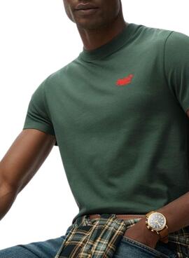 T-shirt Superdry Essential Logo vert pour homme