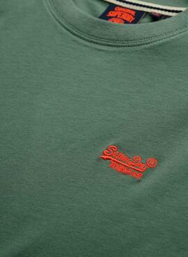 T-shirt Superdry Essential Logo vert pour homme