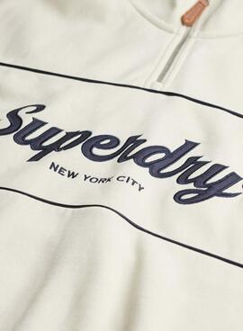 Sweat-shirt Superdry Country Club Loose beige pour femme