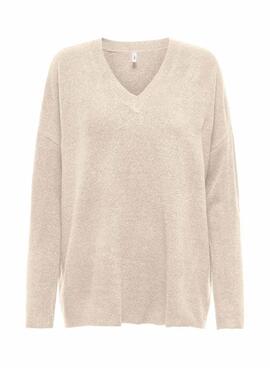 Maillot en tricot Only Talio beige pour femme