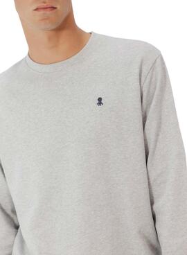 Sweat-shirt El Pulpo gris chiné pour homme
