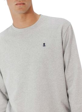 Sweat-shirt El Pulpo gris chiné pour homme