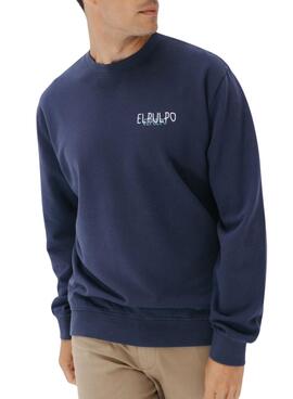 Sweat à capuche El Pulpo logo bleu pour homme