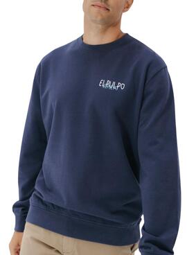 Sweat à capuche El Pulpo logo bleu pour homme