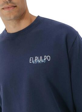 Sweat à capuche El Pulpo logo bleu pour homme