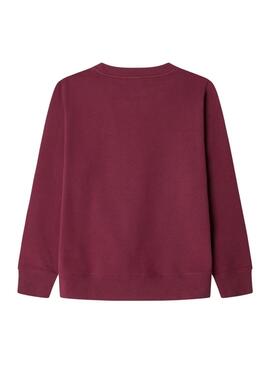 Sweatshirt Pepe Jeans Art grenat pour enfant.