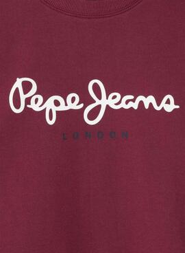 Sweatshirt Pepe Jeans Art grenat pour enfant.