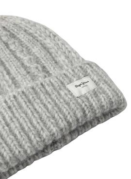 Bonnet Pepe Jeans Skyler gris pour fille