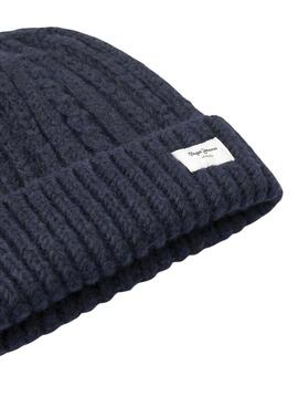 Bonnet Pepe Jeans Skyler bleu marine pour fille