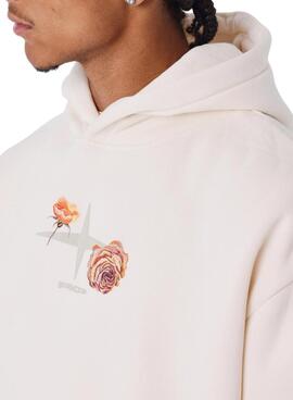 Sweat à capuche Project x Paris Roses beige pour homme