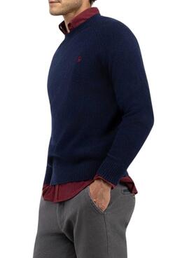 Maillot Le Ganso laine mérinos bleu pour homme